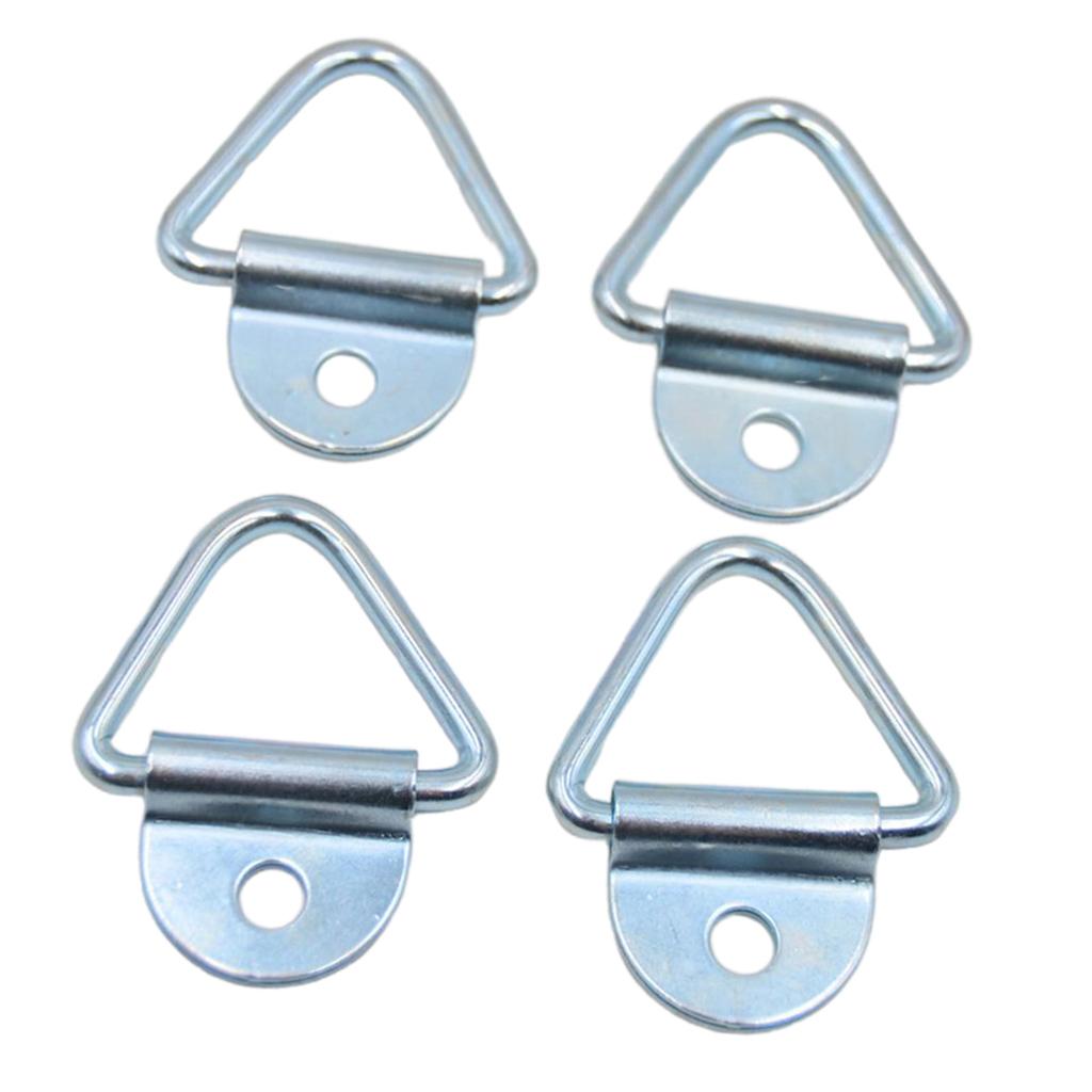 4 Pcs Cargo Tie-Down V-Ring Anchors Fit For Trucks Pickups Trailers Flush Mount