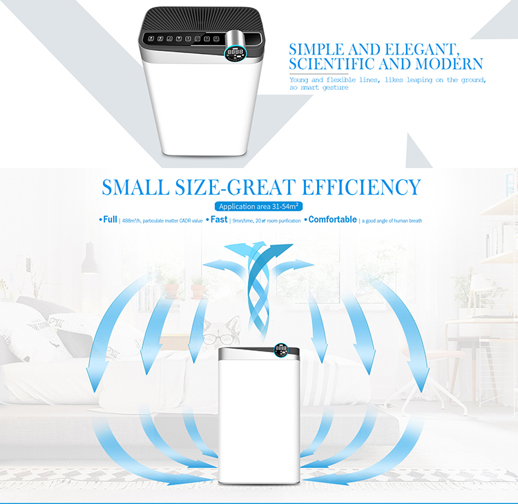 Máy lọc không khí bù ẩm Smart K08E - Chính Hãng