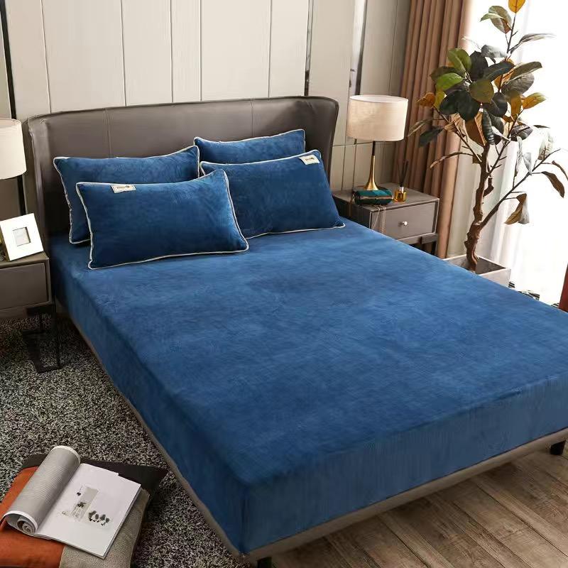 1 Ấm Pha Lê Nhung Trang Bị Tấm Bọc Nệm Mùa Đông Ấm Cúng Toàn Năng Co Giãn Cao Su Chắc Chắn Giường không Có Vỏ Gối Ôm