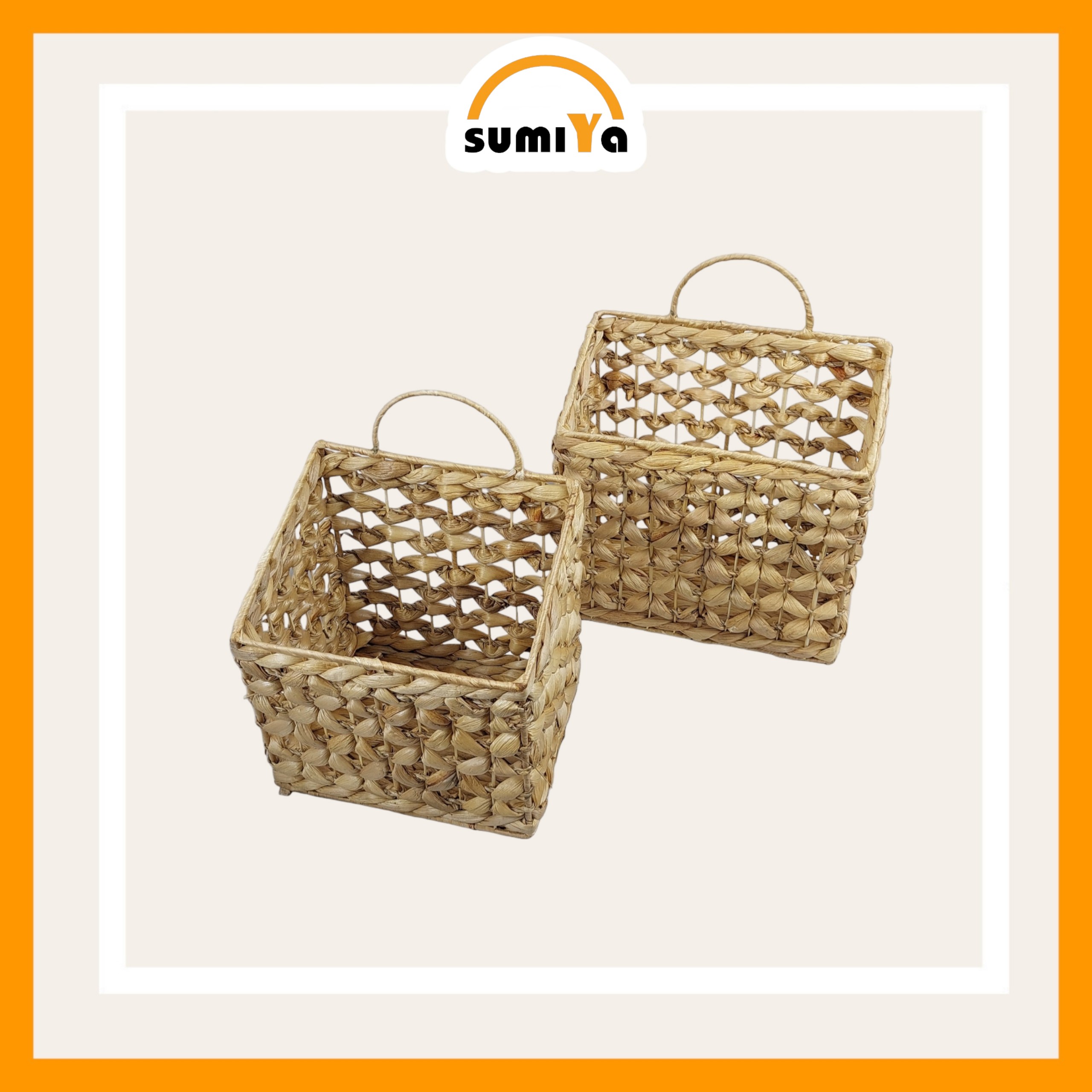 Giỏ lục bình treo dùng để sách báo, đồ dùng, decor, trang trí, sản phẩm tự nhiên