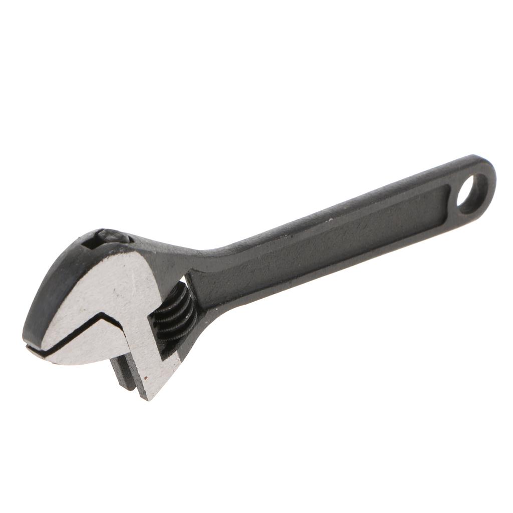 Adjustable Mini Spanner Wrench Short Shank 10mm Opening Steel Wrench 2.5/4In