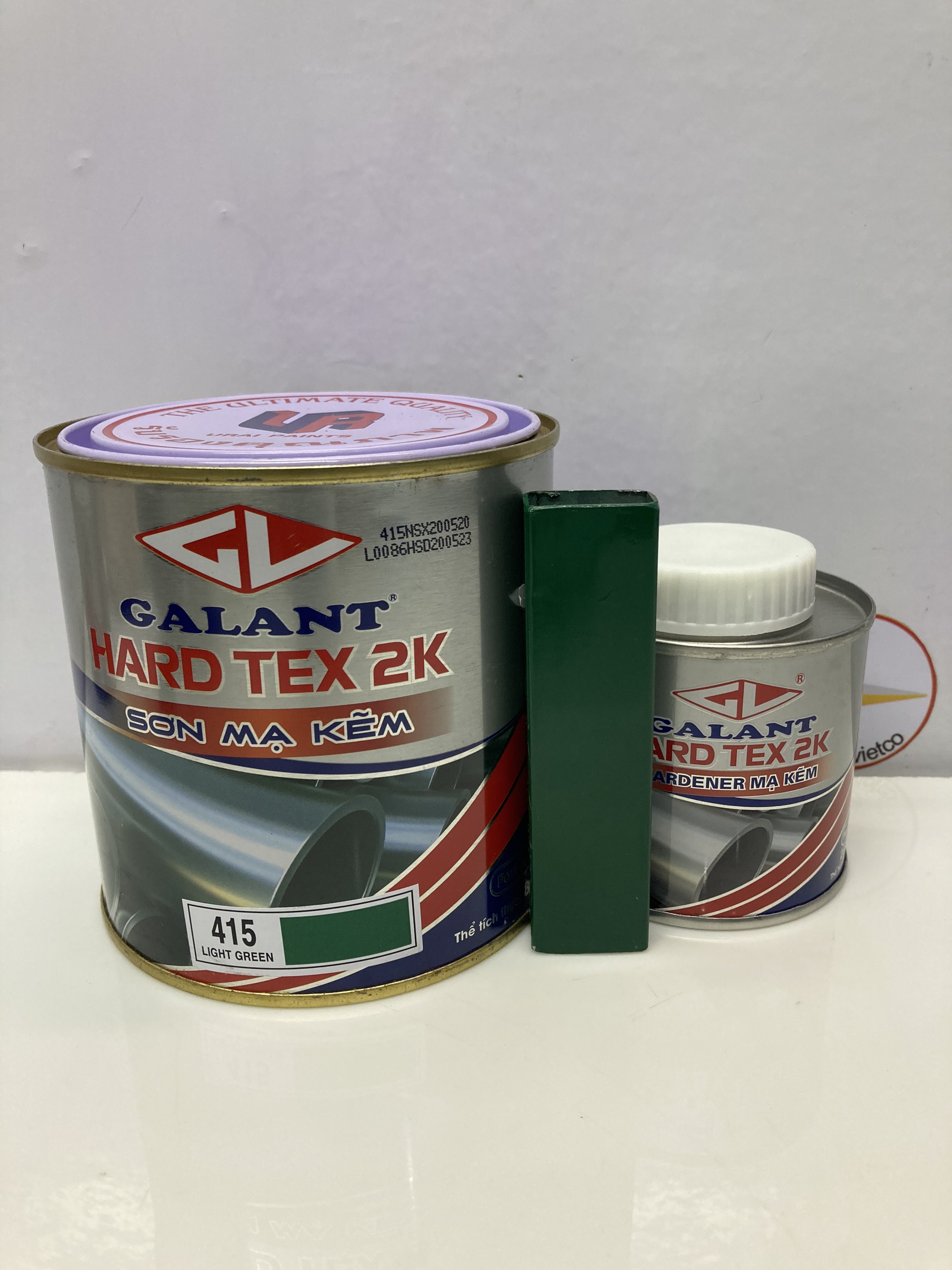Sơn sắt mạ kẽm không cần lót Hard Tex 2K màu xanh lá 415 1L