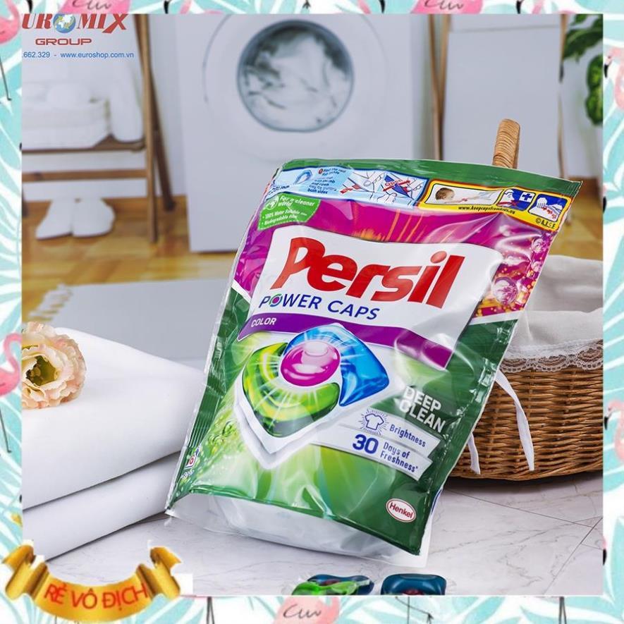 Chất Lượng Cao Viên Giặt Xả Persil Power Caps 56 Viên Color Doypack Sạch Sâu Hàng Nội Địa Châu Âu