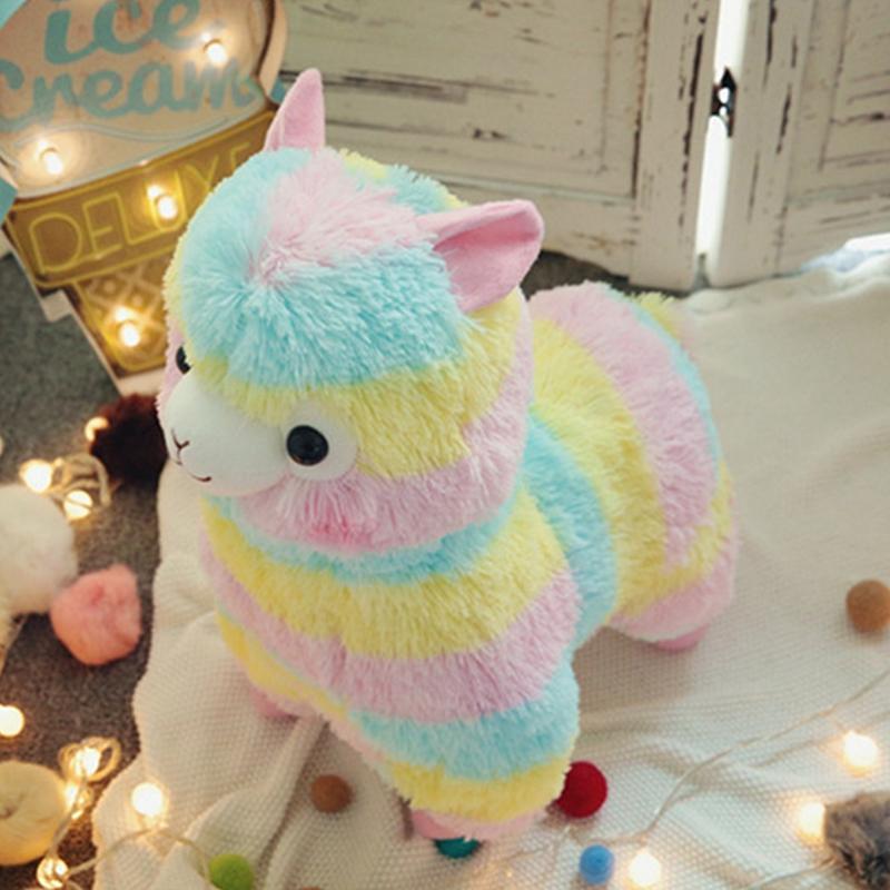 35-50 Cm Dễ Thương Rainbow Alpaca Con Cừu Búp Bê Sang Trọng Đồ Chơi Thú Nhồi Bông Gối Ôm Giáng Sinh Quà Tặng Cho Trẻ Em