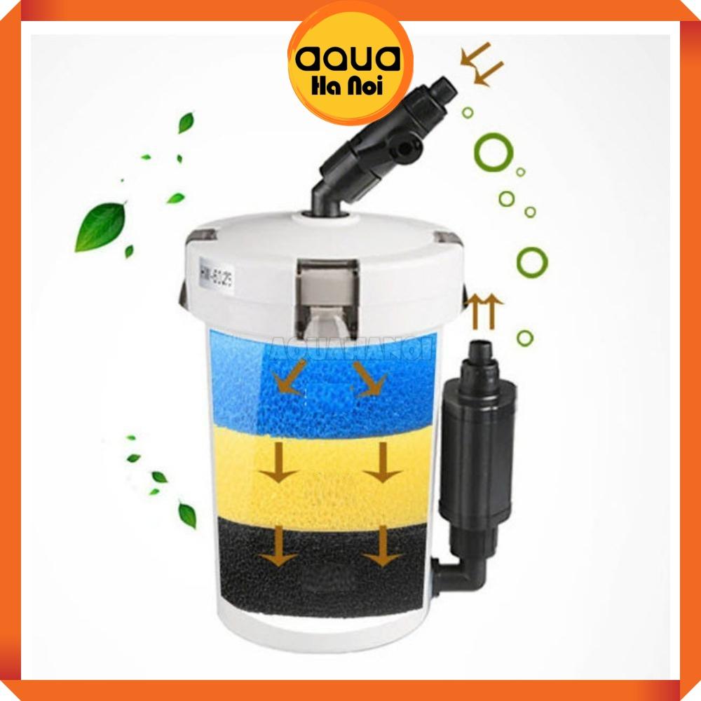 Lọc phụ Sunsun HW 602/603/604 - Lọc thùng ngoài làm sạch nước hồ cá cảnh thủy sinh - Lọc phụ không máy bơm
