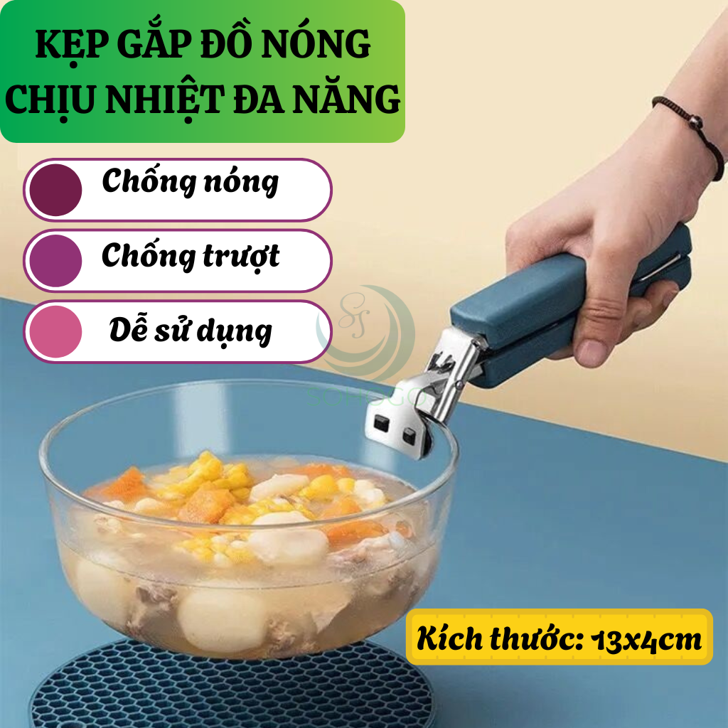 Kẹp Gắp Nồi Chống Nóng Đa Năng- Kẹp Gắp Đồ Nóng Thông Minh- Kẹp Gắp Nồi/Bát Chịu Nhiệt- Kẹp Gắp Khay Nướng Chống Trượt- Kẹp Gắp Đồ Nhà Bếp An Toàn