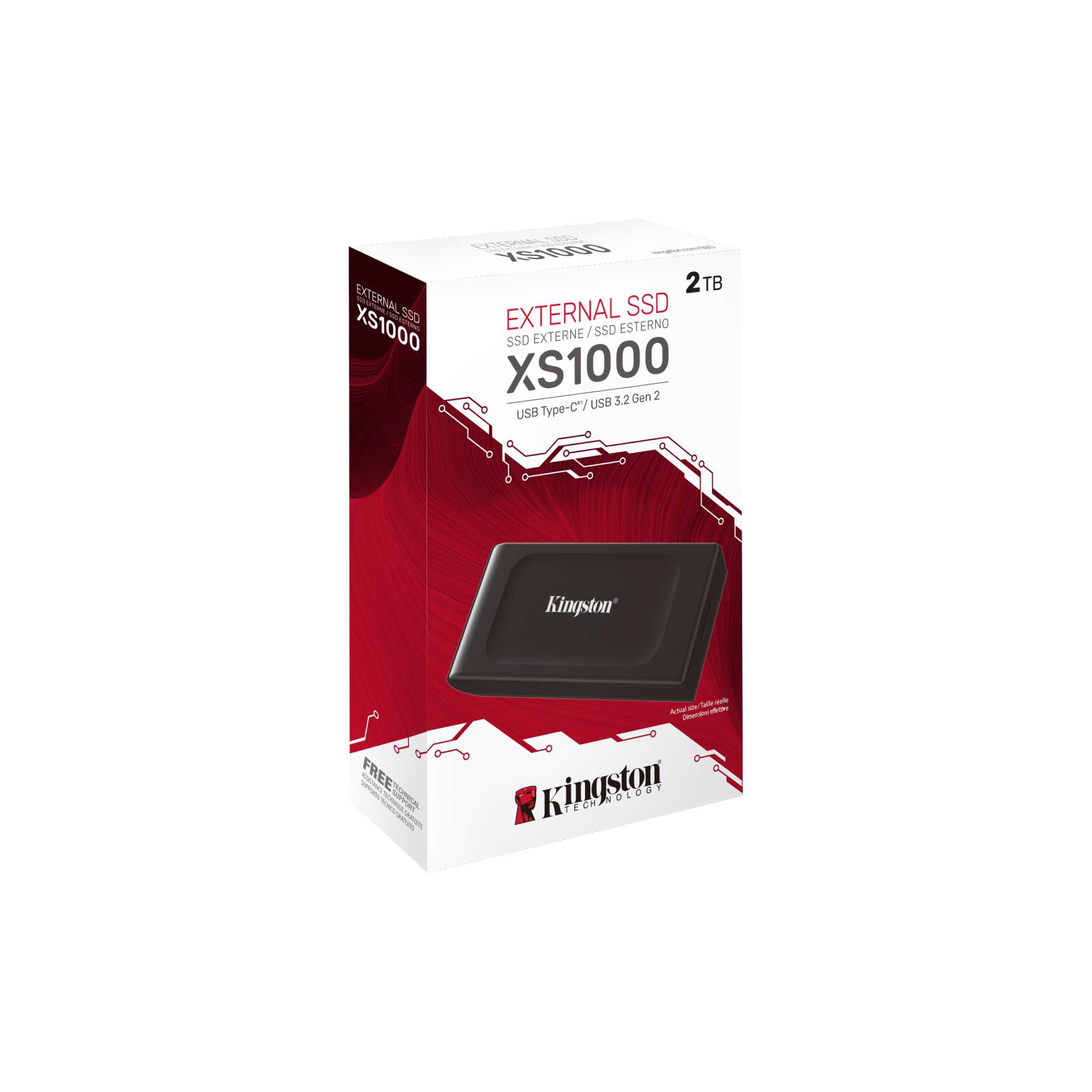 [KM Bọc Chống Sốc]Ổ CỨNG SSD DI ĐỘNG KINGSTON XS1000 2TB – SXS1000/2000G - Hàng Chính Hãng