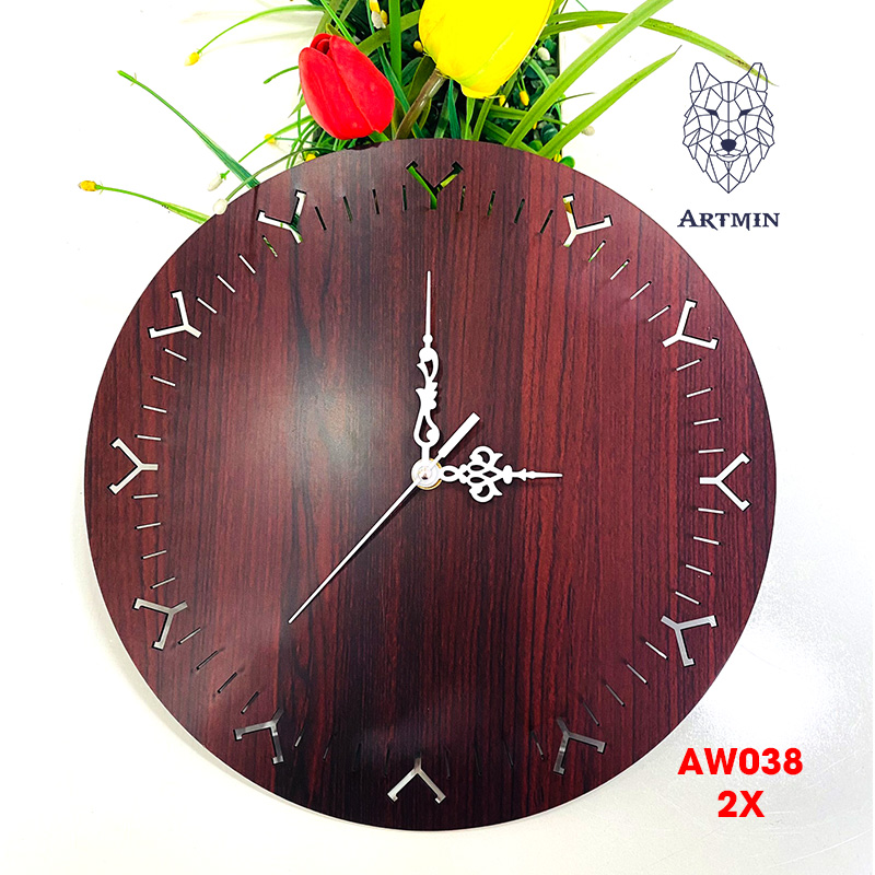 AW038 - Đồng Hồ Gỗ Decor – Đồng Hồ Treo Tường Trang Trí Nhà Xinh