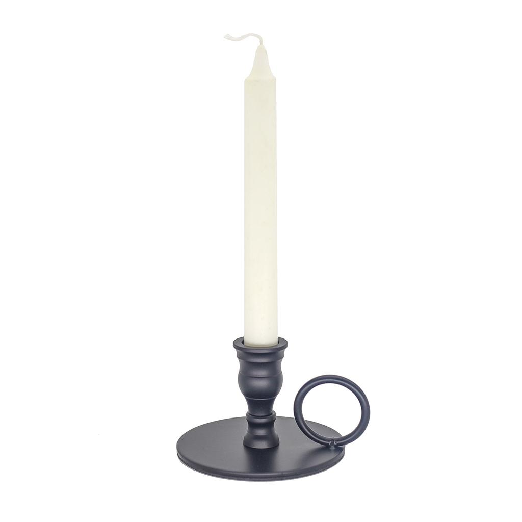 Matte Black Candle Holders for Taper Candles, Decorative Candlestick Holder for Wedding, Dinning, Party, Fits 3/4 inch Thick Candle & Led Candles