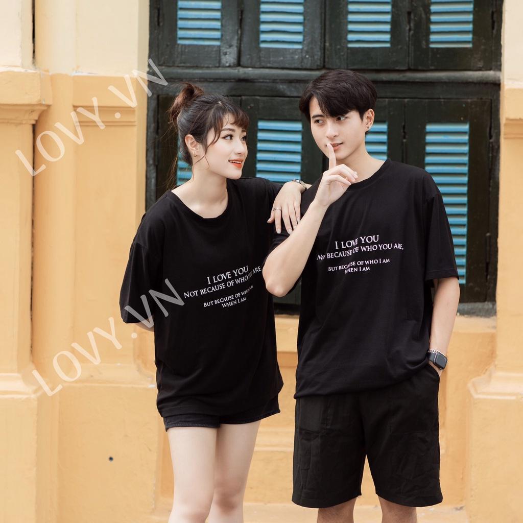 Áo đôi nam nữ thời trang phông tay lỡ unisex chất mịn đẹp Oversize