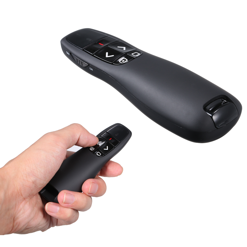 Máy Trình Chiếu Powerpoint Clicker Không Dây 2.4g Con Trỏ Laser Kèm Điều Khiển Từ Xa Của Bộ Thu USB