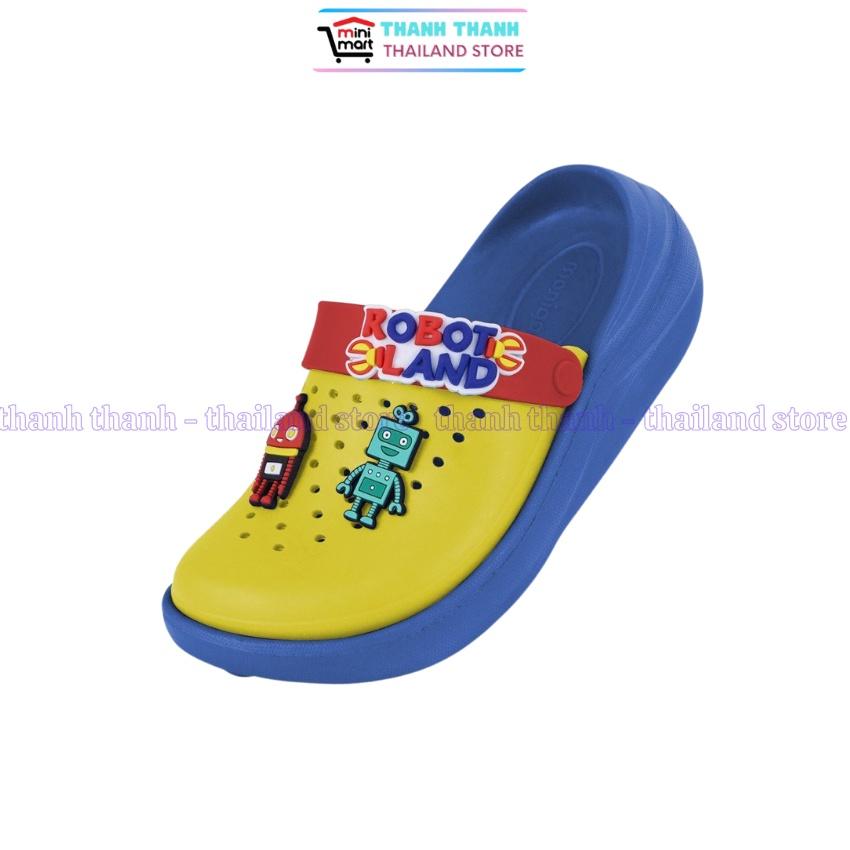 Dép Sục bé Trai Thái Lan MONOBO - Hình Đảo người máy MONOKIDS - DN-01 KIDS Robbot Island