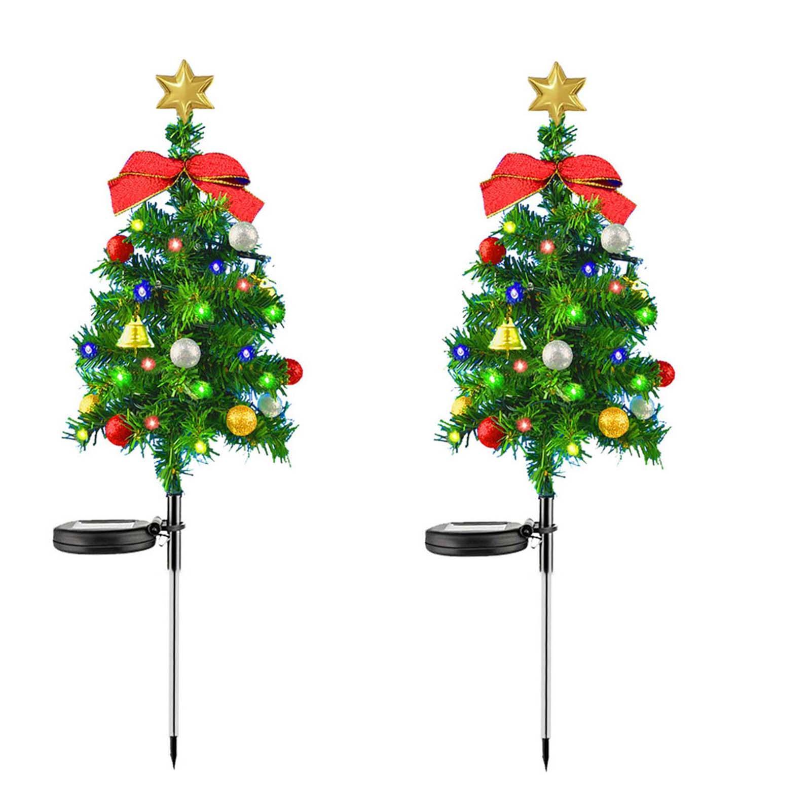 Christmas Tree Solar Light Outside Solar Pathway Lights Garden Lights for Landscape Garden Holiday Porch Patio