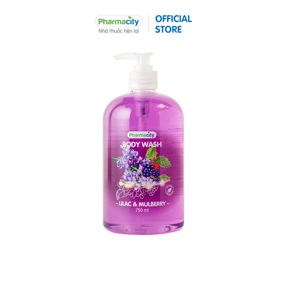 Sữa tắm Lilac &amp; Mulberry Pharmacity (Chai 750ml)