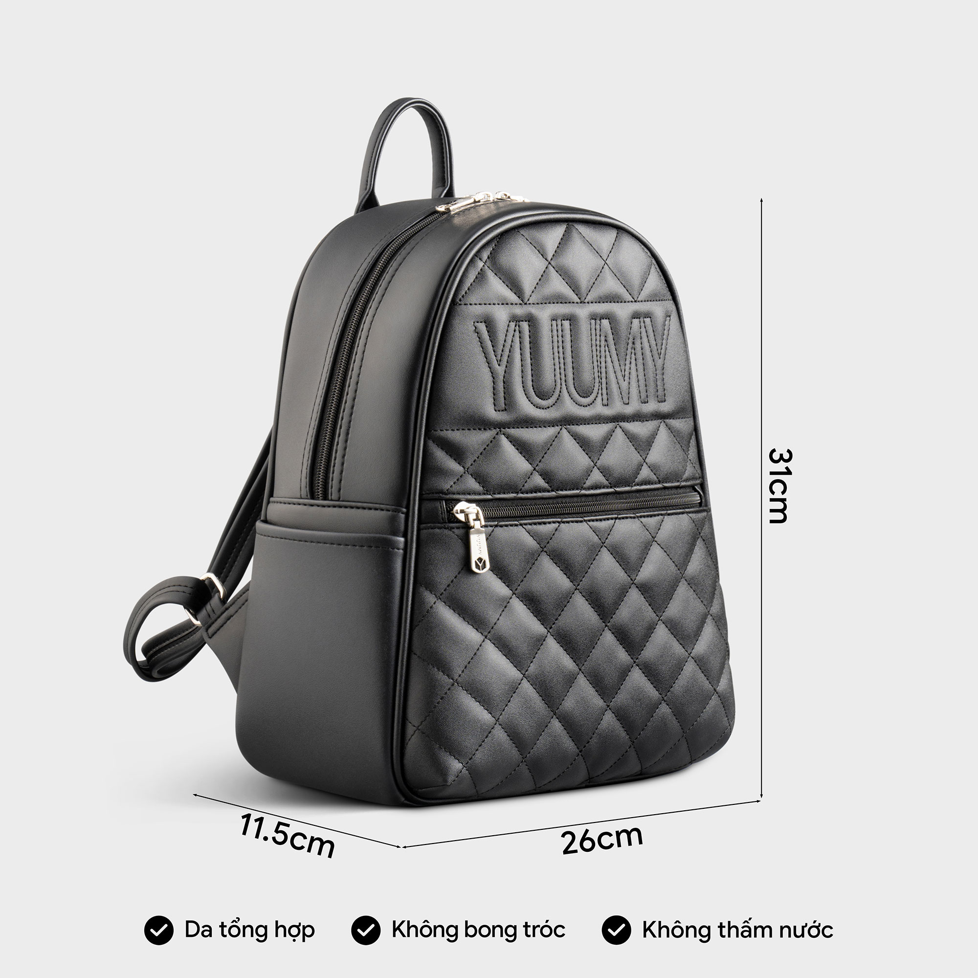 Balo Yuumy ( Thời trang nữ dập chỉ cỡ lớn - Balo da Seasand YBA95 )