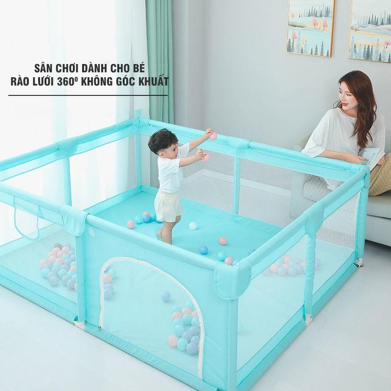 Cũi Chơi Bóng Mini Dành Cho Bé Sân Chơi Nhà Banh Mini Kích Cỡ 1.5m X 2m Tặng Kèm 100 Bóng Sắc Màu