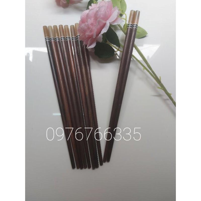 Đũa ăn gỗ trắc, Đũa ăn gỗ trắc tự nhiên khảm sừng trâu