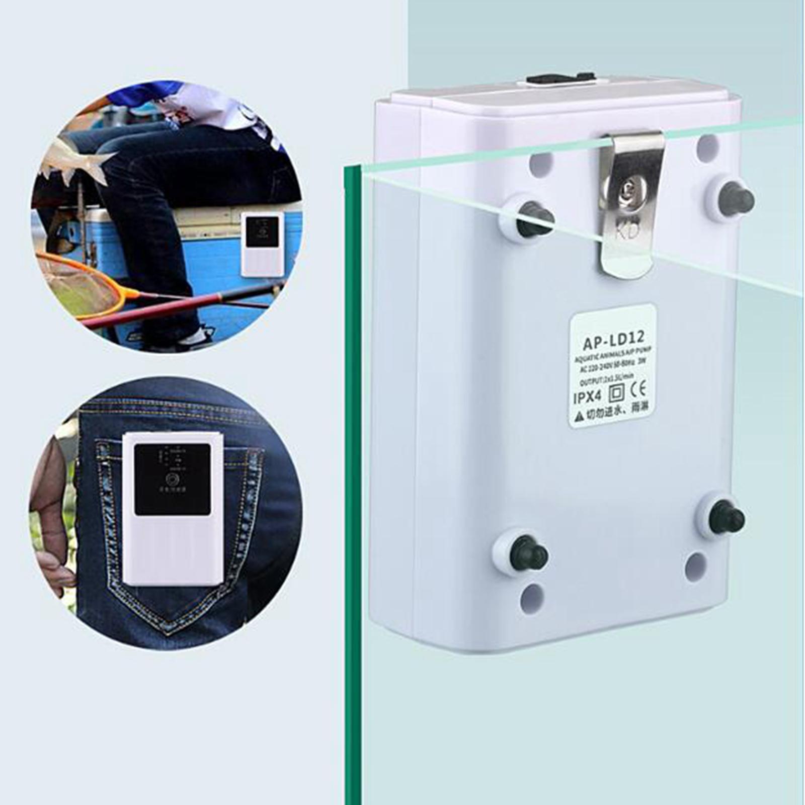 Portable Aquarium Air Pump Fish Tank Oxygen Aerator Pump for Fishing Quiet