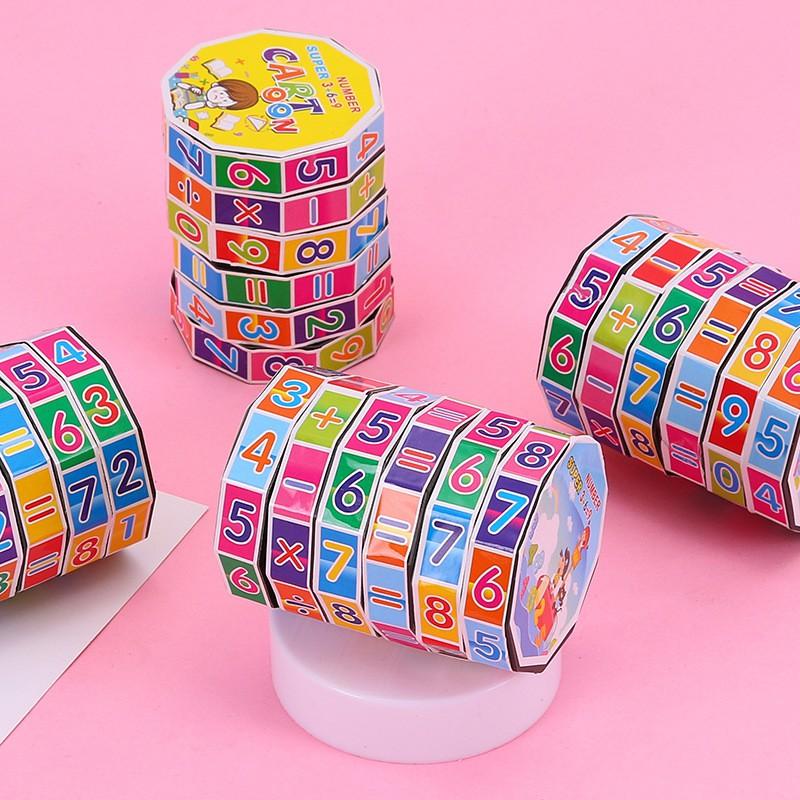 Rubik toán học cộng trừ nhân chia 8cm, Đồ chơi Rubik giúp bé vừa học vừa chơi