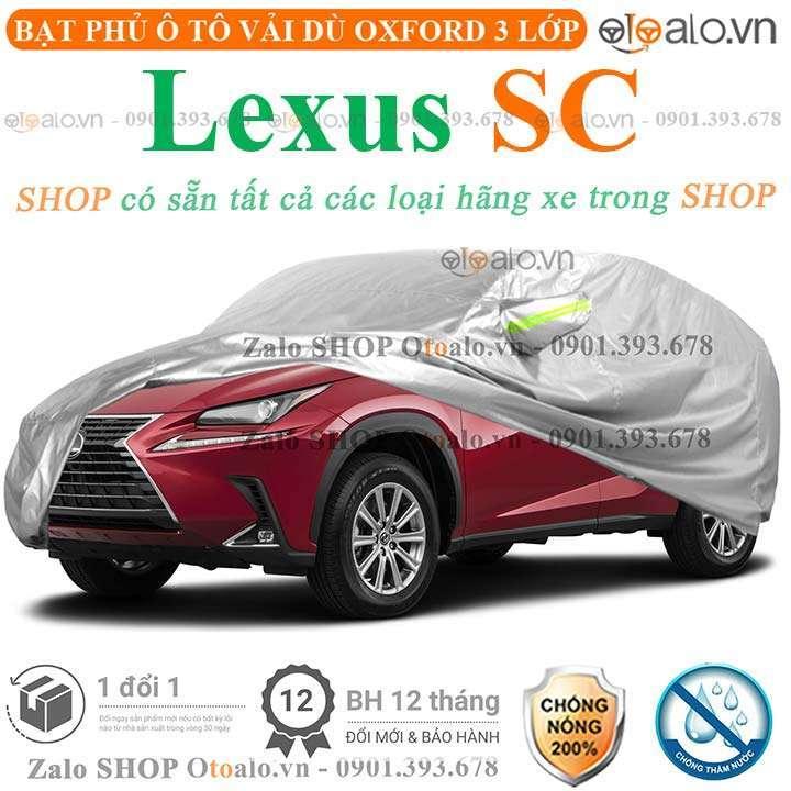Bạt phủ ô tô dành cho xe Lexus SC 3 lớp cao cấp