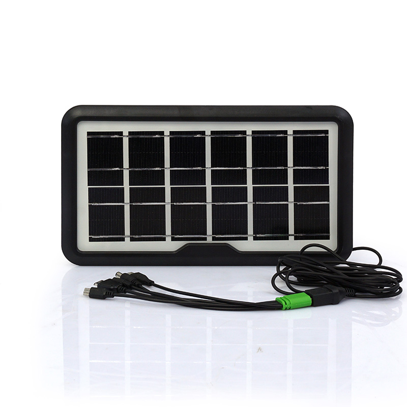 Combo Đèn tích điện SUNTEK KM-7728 + Tấm pin năng lượng mặt trời 6V/3.8W - Hàng chính hãng