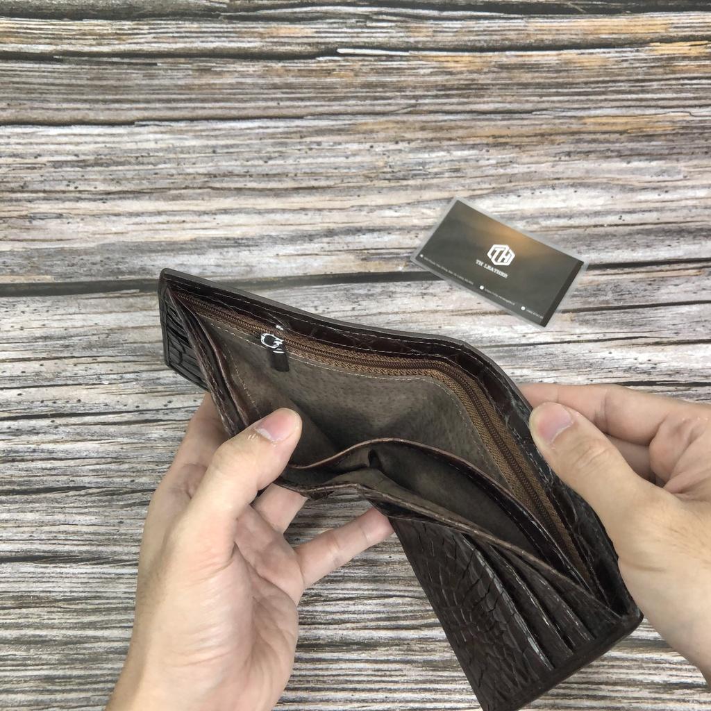 Bóp Nam Da Cá Sấu Kiểu Dáng Ngang