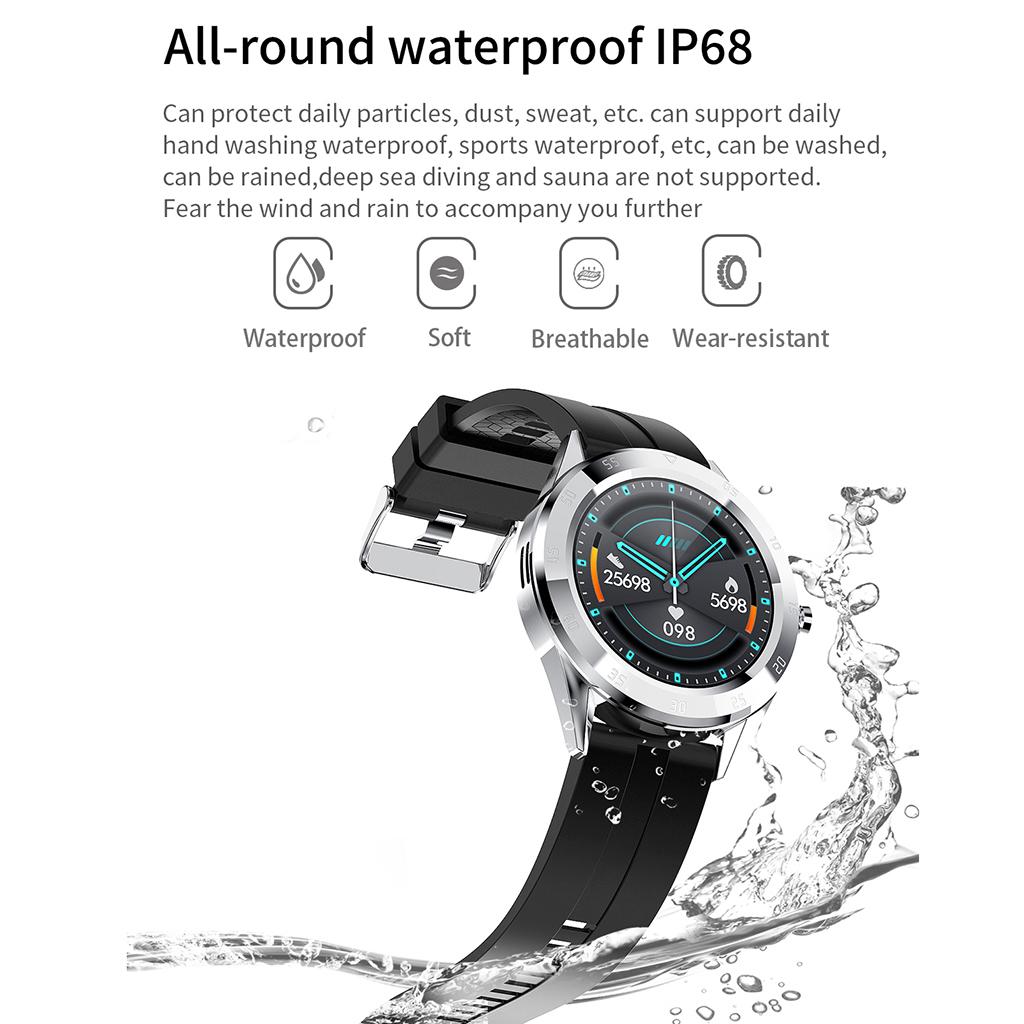 2xWomen Men Bluetooth Smart Watch Wrist Band Sedentary Reminder Black
