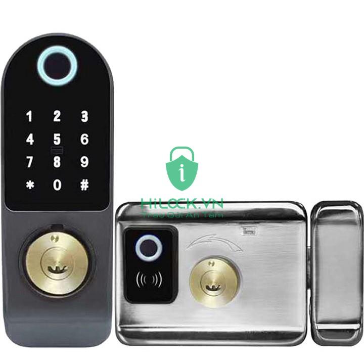 Khóa cửa vân tay APP TTLOCK, TUYA Tiếng Việt: từ xa bằng điện thoại, vân tay, mã số, thẻ từ, 2 mặt vân