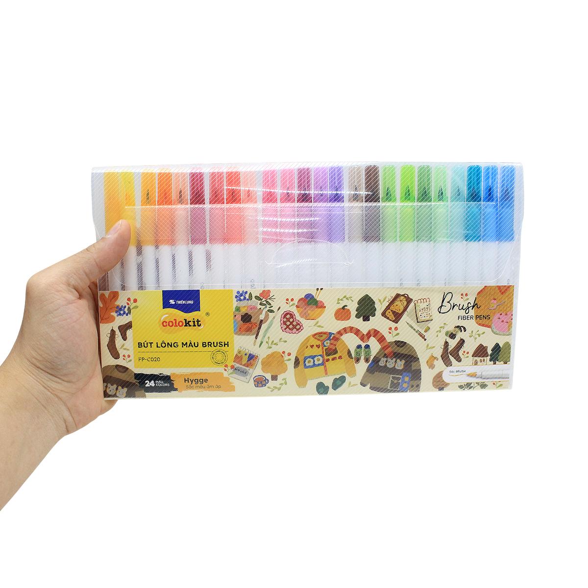 Vỉ 24 Bút Lông Màu Đầu Brush - Hygee - Colokit FP-C020