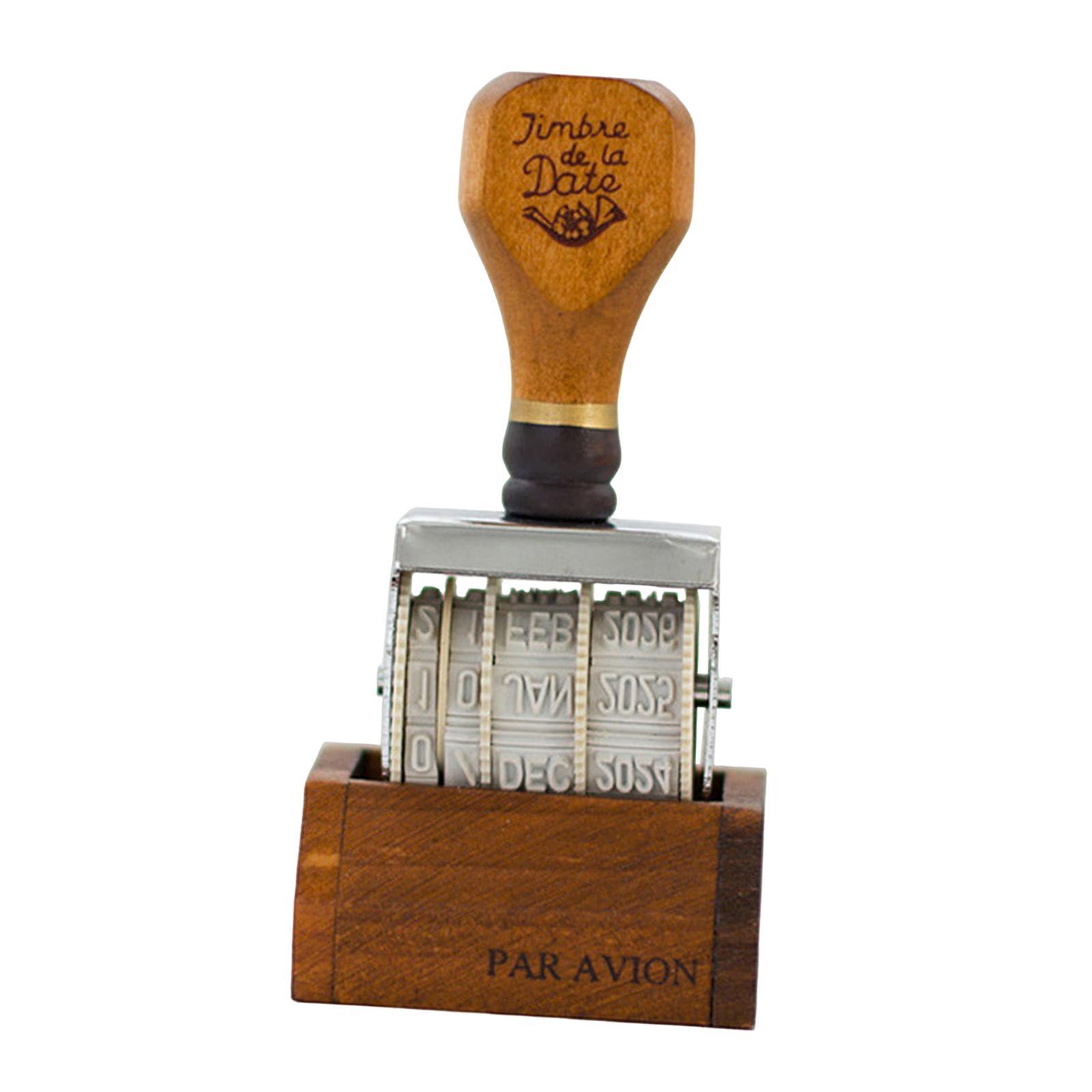 Roller Date Stamp Rubber Stamp Day Month Year Stamp Office Stamp Multifunctional Roller Stamp Business Stamps for DIY Craft Diary Decoration