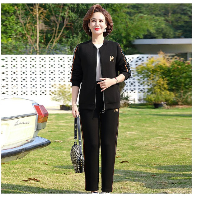 Bộ Đồ Thể Thao Năng Động Mùa Thu Cho Mẹ AB41 - Hàng Quảng Châu Cao Cấp