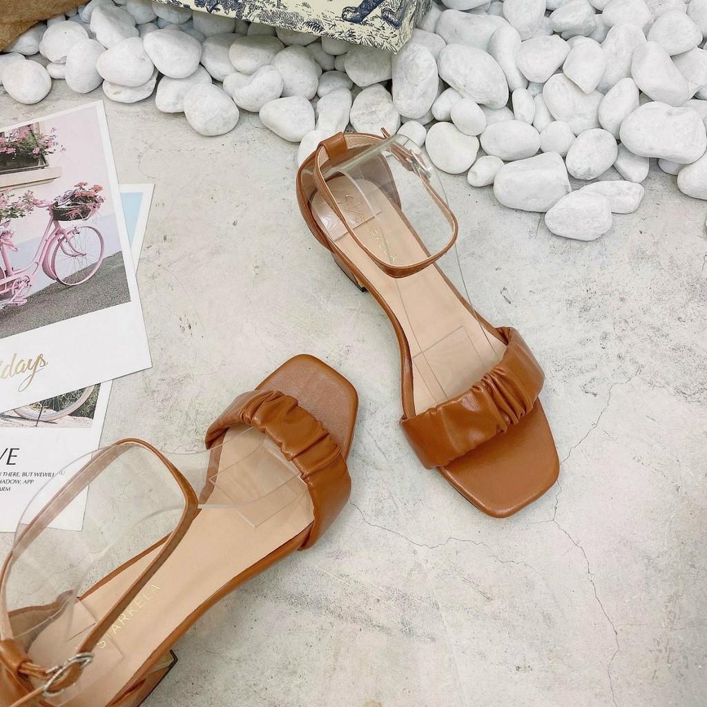 Giày sandal quang ngang cao 5F đơn giản êm chân