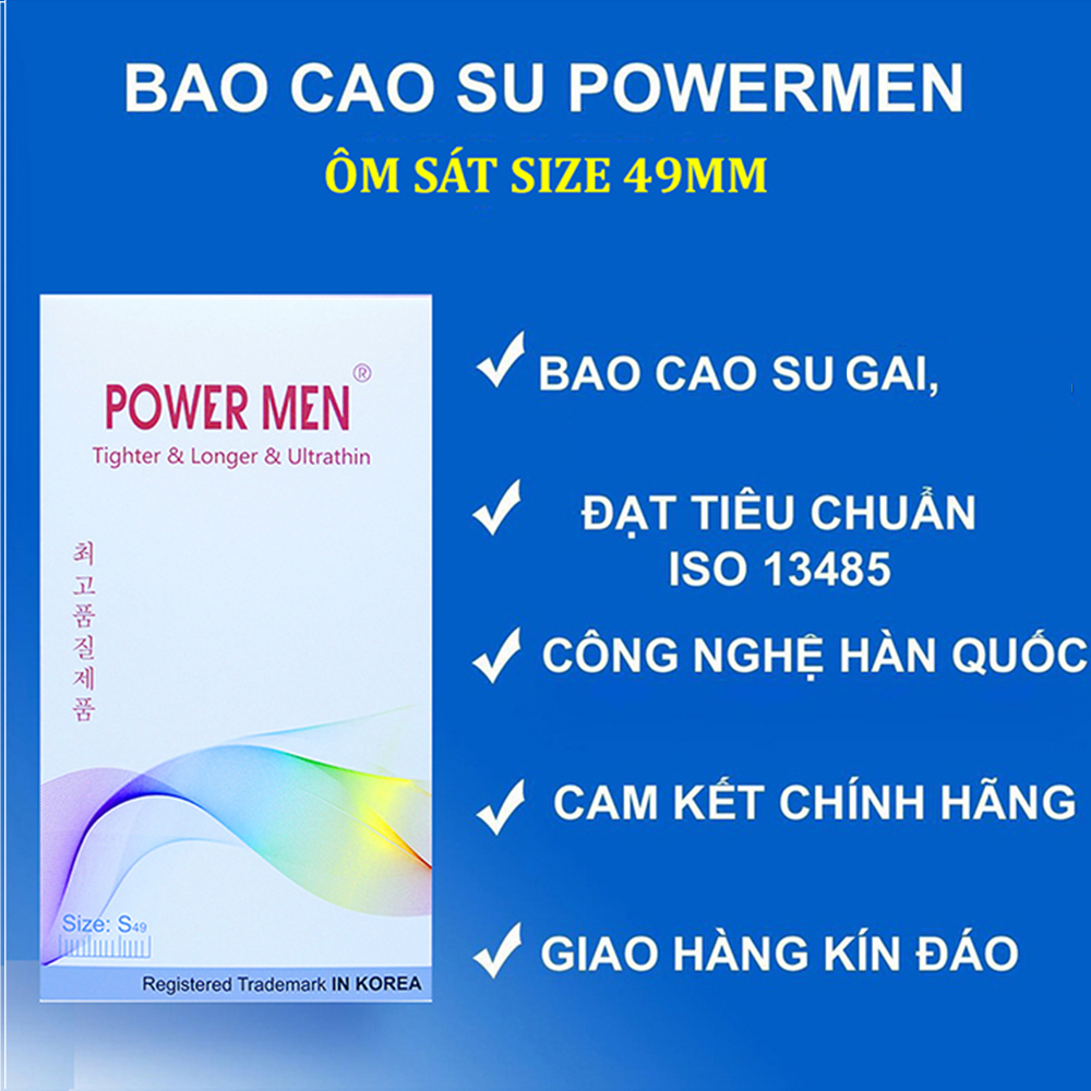 Bao Cao Su  Powermen Gia Đình (Hộp 144 Cái) - Hộp 144 BCS Powermen ôm sát, siêu mỏng, kéo dài thời gian - che tên sp khi giao hàng 