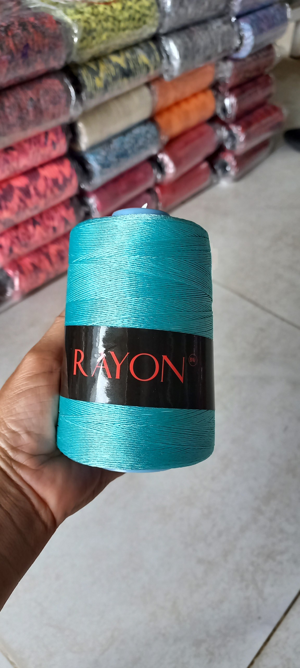 Sợi rayon dùng trong đan móc màu số 12