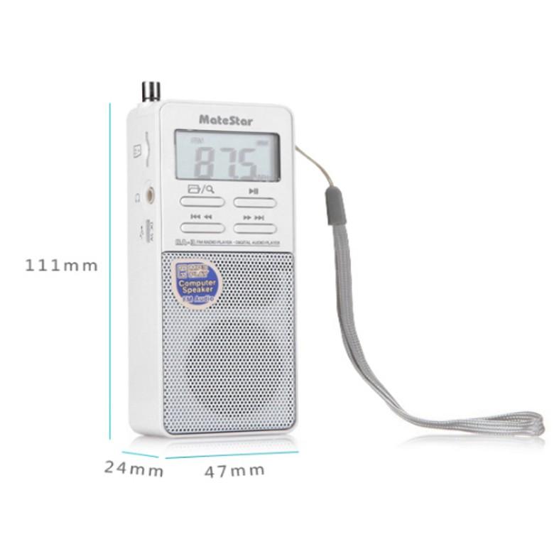 MÁY NGHE NHẠC FM RADIO MINI MATESTAR RA3 HÀNG NHẬP KHẨU