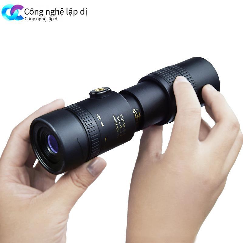 Kính viễn vọng có độ phóng đại thay đổi thuận lợi nhất 10-30 * 30 kính di động một mắt độ nét cao công suất cao dành cho người lớn ngoài trời có thể thu vào