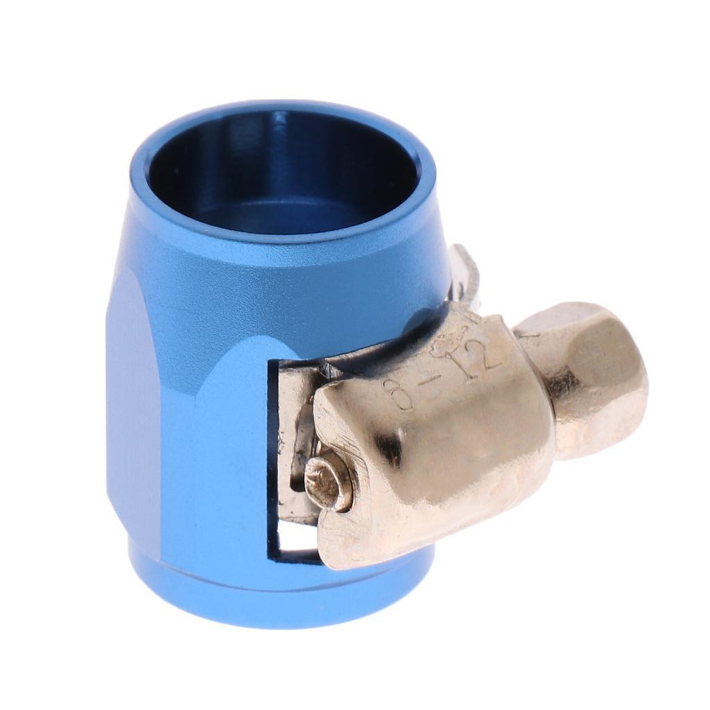 AN4 Fuel Oil Water Pipe Hose End Finisher Clip Clamp Aluminium Alloy