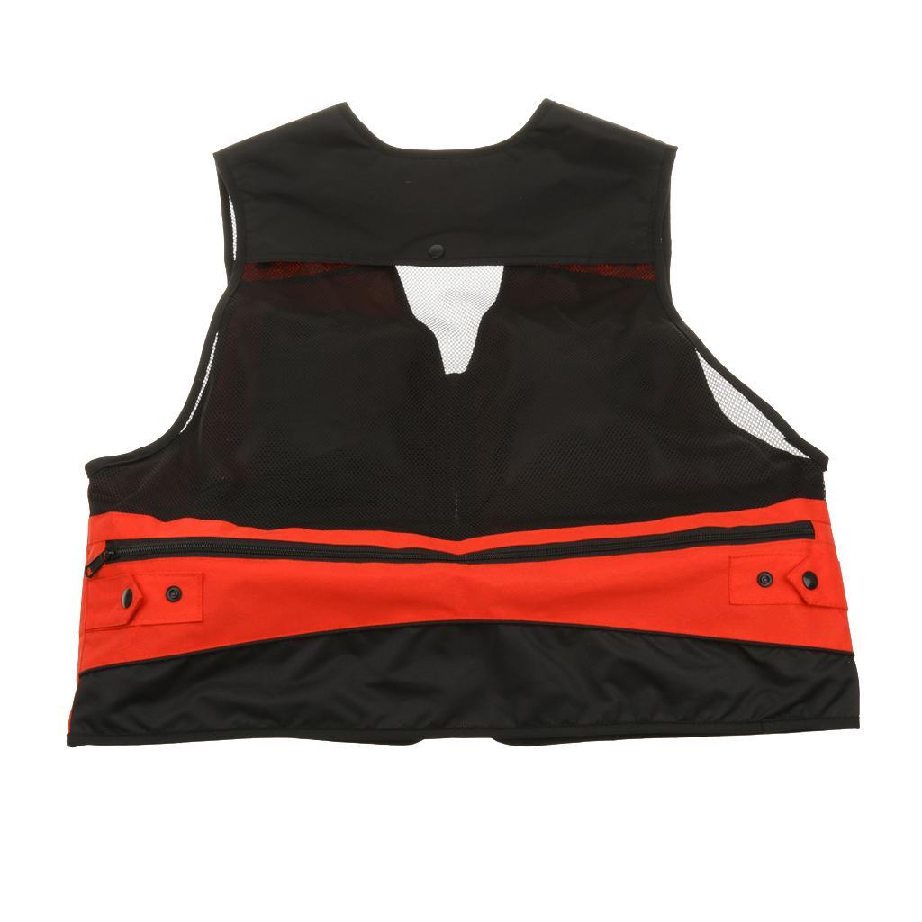 Multi-Pocket Fishing Vest Photography Waistcoat Hunting Jacket - Orange XL