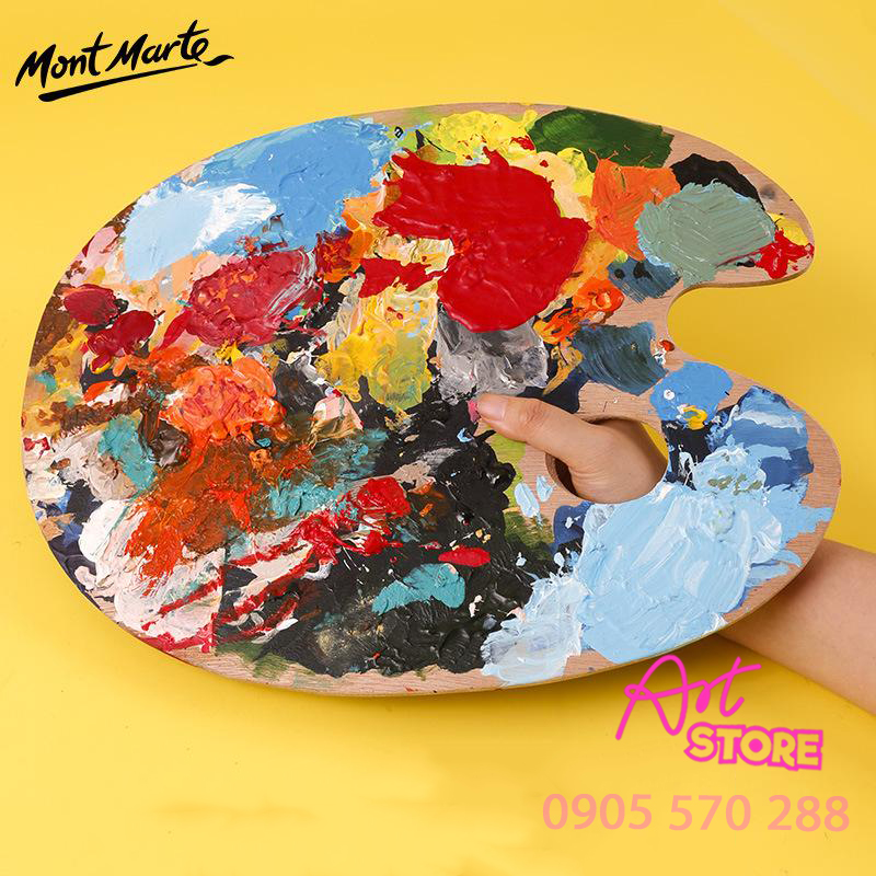 Khay Đựng Màu Gỗ MONT MARTE Oval 30x38cm