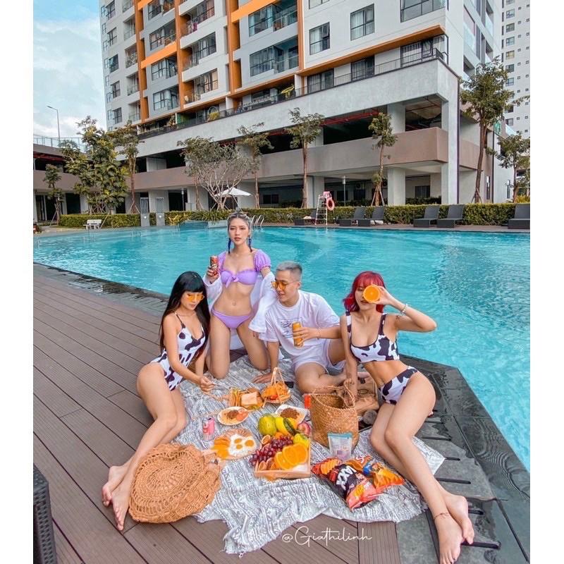 Bikini liền thân khoét lưng bò sữa (hình sàn shop chụp)