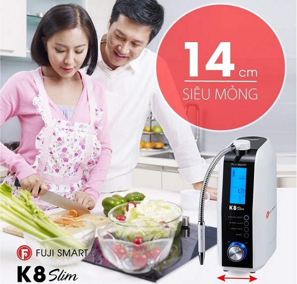 Máy Lọc Nước Ion Kiềm Fuji Smart K8 Slim - Hàng Chính Hãng