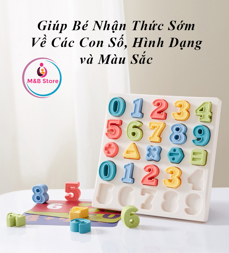 Đồ Chơi Giáo Dục Bảng Số Xếp Hình - KUB