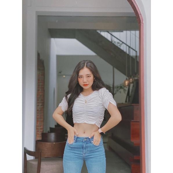 Áo croptop nữ nhún