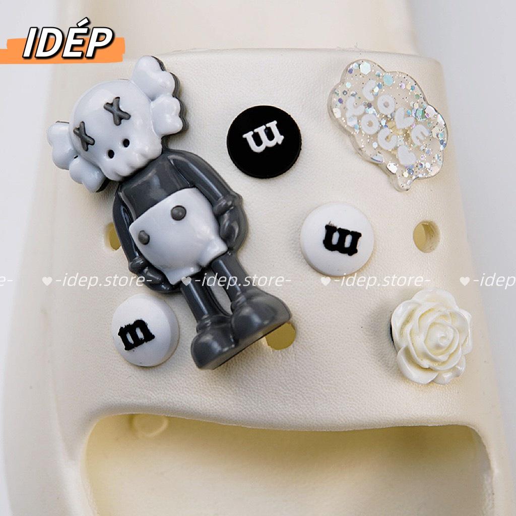 Dép bánh mì nữ đế xuồng cao 5cm quai ngang gợn sóng TẶNG sticker Gấu Bearbrick siêu nhẹ êm chân thời trang iDÉP DL314