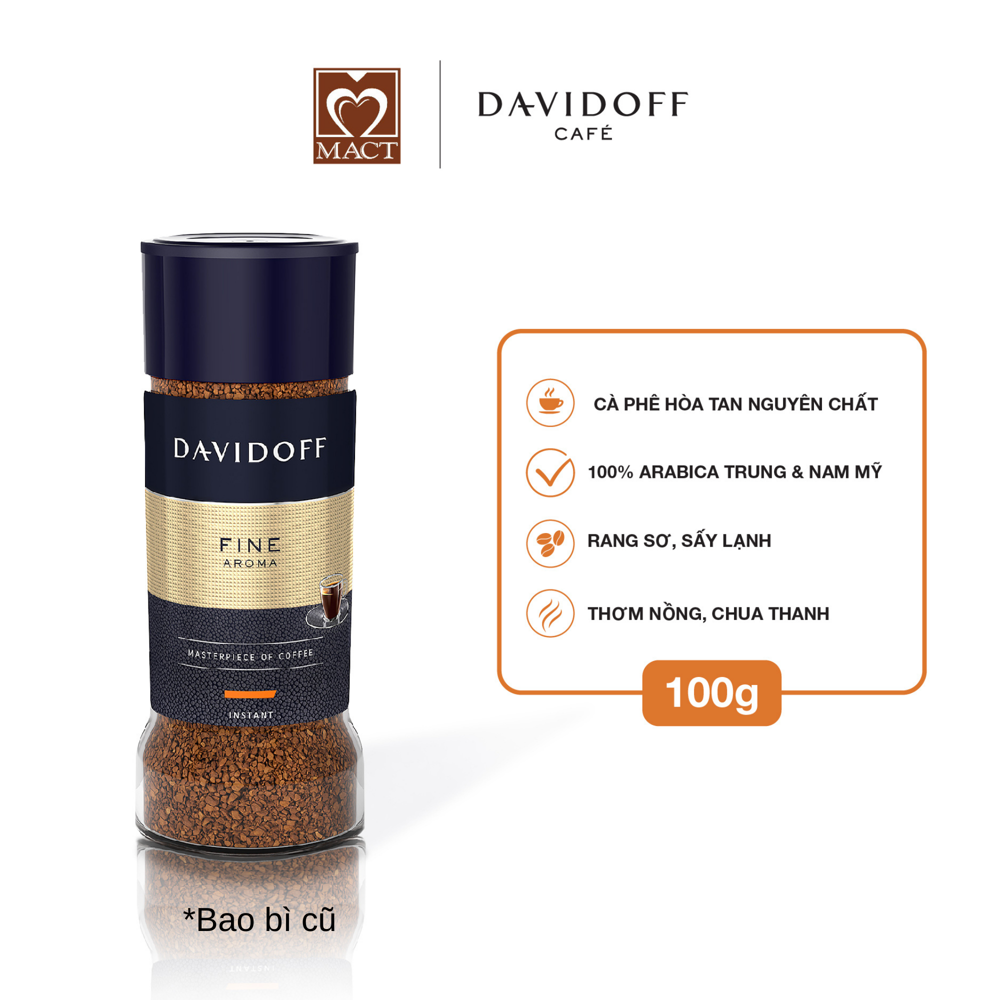 Cà Phê Hòa Tan Davidoff Café Fine Aroma D100F