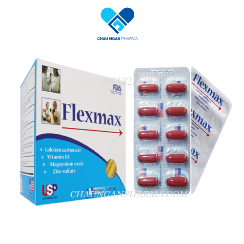 Viên FLEXMAX USP Hộp 100 viên - giúp hình thành và duy trị hệ xương răng chắc khỏe - Giúp phòng ngừa loãng xương