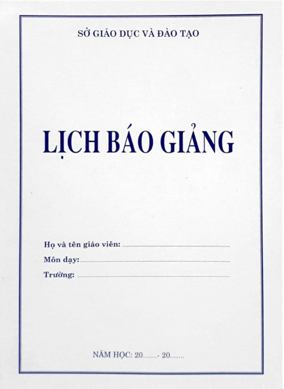 Sách Lịch Báo Giảng