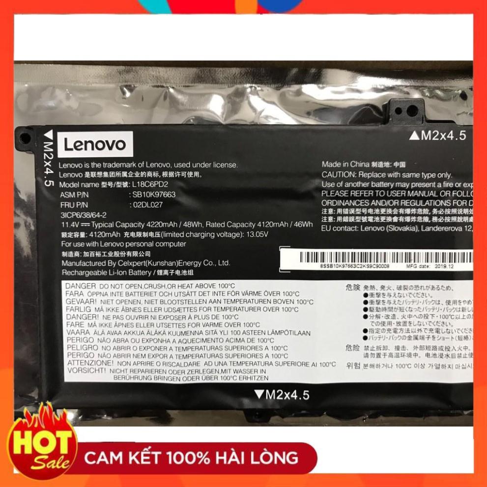 Pin Xịn Dùng Cho Lenovo SB10K97663 02DL027 L18C6PD2 Original