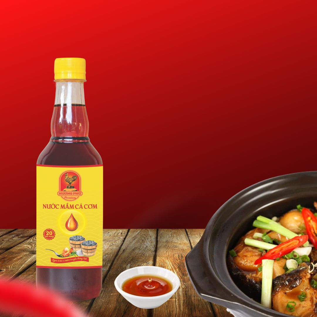 Nước mắm cá cơm Hương Phú |thùng12 chai | nước chấm | nước mắm | 20 độ đạm | 500ml | P50020