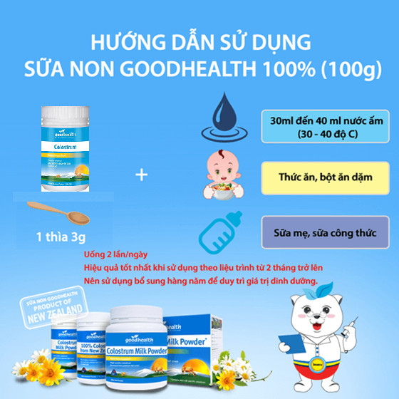 Sữa non GOODHEALTH 100% Pure Colostrum 100g